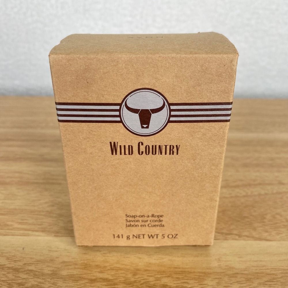 Avon Wild Country Soap on a Rope 5 oz Mens Bergamot Sandalwood Scent New Boxed